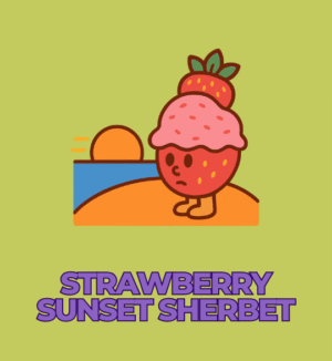 Strawberry Sunset Sherbet